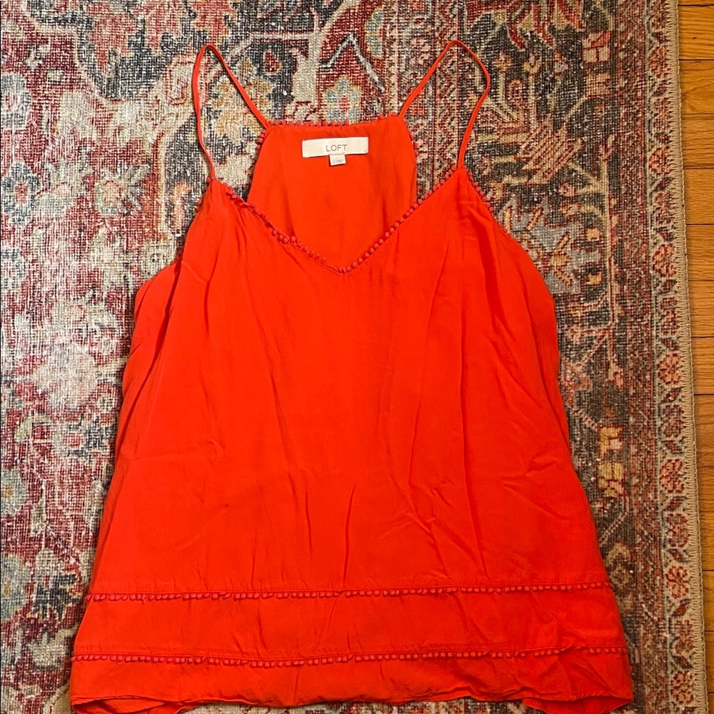 LOFT Bright Red Camisole Top